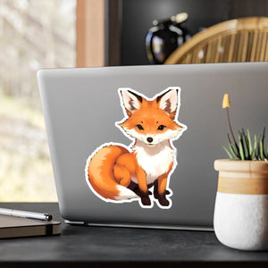 Cute Red Fox Kiss Cut Vinyl - Satin Finish - Dipaliz - Electronics Stickers & Decals
