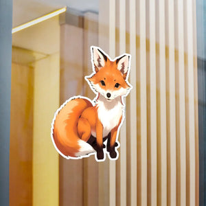 Cute Red Fox Kiss Cut Vinyl - Satin Finish - Dipaliz - Electronics Stickers & Decals