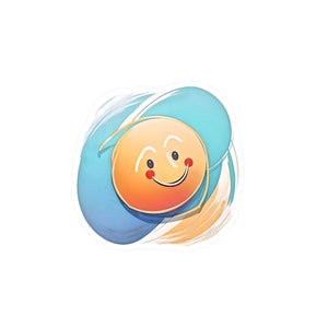 Vibrant Cute Smiley Face Vinyl Decals - Waterproof - Dipaliz - Electronics Stickers &