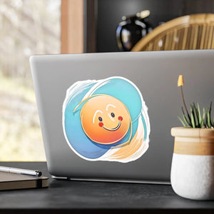 Vibrant Cute Smiley Face Vinyl Decals - Waterproof - Dipaliz - Electronics Stickers &