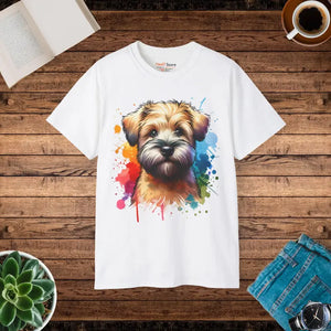 Unisex Ultra Cotton Tee Wheaten Terrier Charm by Dipaliz - White / l - T-shirts
