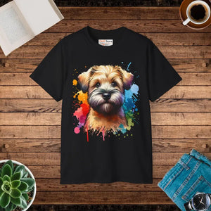 Unisex Ultra Cotton Tee Wheaten Terrier Charm by Dipaliz - Black / s - T-shirts