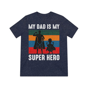 Soft Unisex Triblend Tee - Super Hero Dad T-shirt - Dipaliz - T-shirts