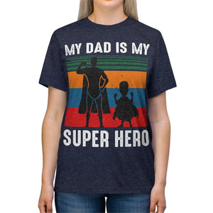 Soft Unisex Triblend Tee - Super Hero Dad T-shirt - Dipaliz - T-shirts