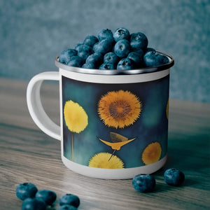 Dandelion Enamel Camping Mug - 12oz Outdoor Steel - Dipaliz - Mugs