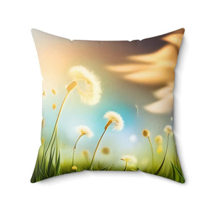 Dandelion Spun Polyester Square Pillow - Dipaliz - Throw Pillows