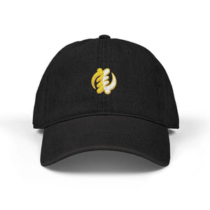 Dipaliz Denim Hat Adinkra Gye Nyame Cotton Embroidery - Baseball Caps - one Size