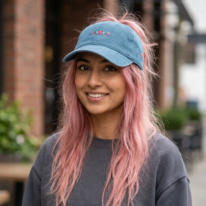 Dipaliz Denim Hat Colored Winter Bloom Cotton Casual - Baseball Caps - one Size