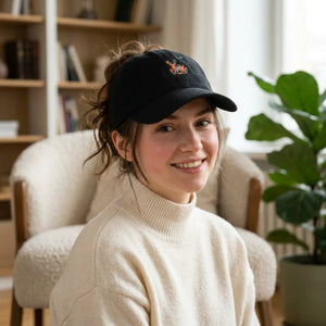 Dipaliz Denim Hat Otomi Deer Soft Crown Cotton Apparel - Baseball Caps - one Size