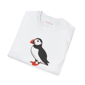 Soft Cotton Puffin Tee - Detailed Bird Art Gift - Dipaliz - T-shirts