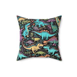 Dinosaur Pillow – Polyester Square Throw - Dipaliz - Pillows