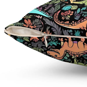 Dinosaur Pillow – Polyester Square Throw - Dipaliz - Pillows