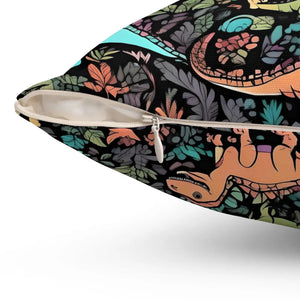 Dinosaur Pillow – Polyester Square Throw - Dipaliz - Pillows