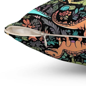 Dinosaur Pillow – Polyester Square Throw - Dipaliz - Pillows