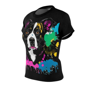 Vibrant Splashed Paint Aop Cut and Sew Tee - Dipaliz - T-shirts