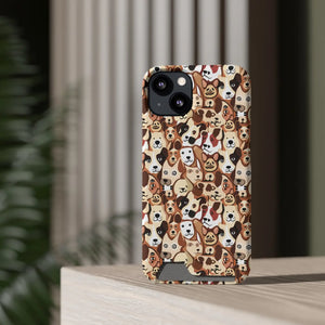 Durable Phone Case - Dog Pattern Card Holder - Dipaliz - Mobile Cases