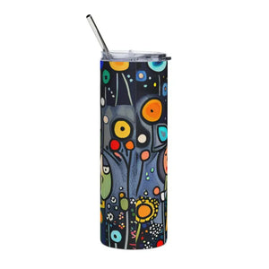 Dreamy Winged Fairies Dandelion Tumbler with Straw 20oz - Dipaliz - White / Tumblers