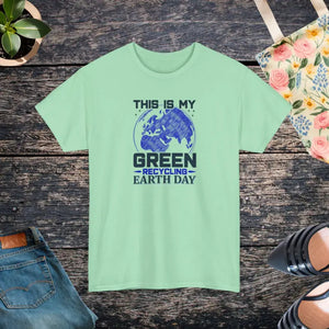 T-shirt - Earth Day Green Deluxe Heavy Cotton Unisex Tee - Dipaliz