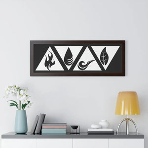 Framed Horizontal Poster - Air Elements Design - Dipaliz