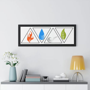 Chic Framed Horizontal Poster Air Elements Wall Art - Dipaliz - Posters Prints & Visual Artwork