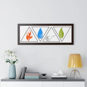 Chic Framed Horizontal Poster Air Elements Wall Art - Dipaliz - Posters Prints & Visual Artwork