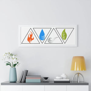 Chic Framed Horizontal Poster Air Elements Wall Art - Dipaliz - Posters Prints & Visual Artwork