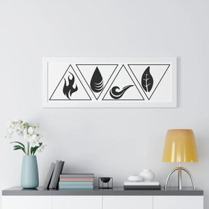 Framed Horizontal Poster - Air Elements Design - Dipaliz