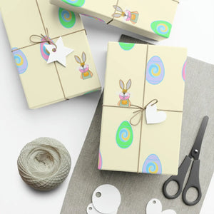 Vibrant Easter Bunny Gift Wrap Papers - Matte and Satin - Dipaliz - Wrapping Paper