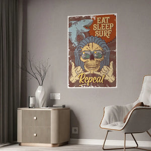 Bold Eat Sleep Surf Poster Glossy Eco-friendly Art - Dipaliz - Posters Prints & Visual Artwork