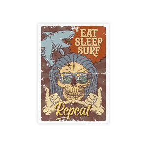 Bold Eat Sleep Surf Poster Glossy Eco-friendly Art - Dipaliz - Posters Prints & Visual Artwork
