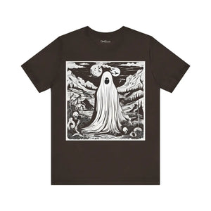 Eerie Ghost Short Sleeve Tee - Unisex Jersey Halloween - Dipaliz - T-shirts