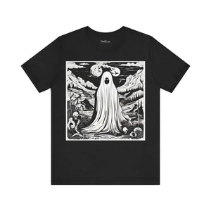 Eerie Ghost Short Sleeve Tee - Unisex Jersey Halloween - Dipaliz - T-shirts