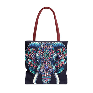 Mandala Print Tote Bag - Elephant Pattern 3 Sizes - Dipaliz - Bags