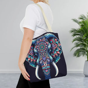 Mandala Print Tote Bag - Elephant Pattern 3 Sizes - Dipaliz - Bags