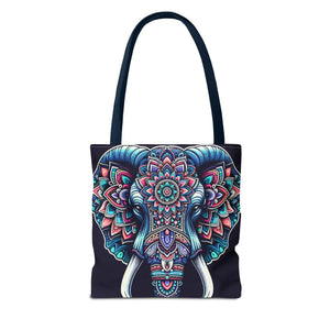 Mandala Print Tote Bag - Elephant Pattern 3 Sizes - Dipaliz - Bags