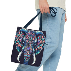 Mandala Print Tote Bag - Elephant Pattern 3 Sizes - Dipaliz - Bags