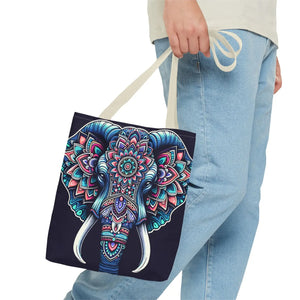 Mandala Print Tote Bag - Elephant Pattern 3 Sizes - Dipaliz - Bags
