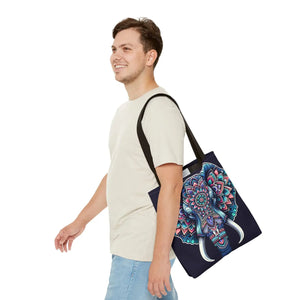 Mandala Print Tote Bag - Elephant Pattern 3 Sizes - Dipaliz - Bags
