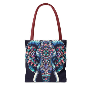 Mandala Print Tote Bag - Elephant Pattern 3 Sizes - Dipaliz - Bags
