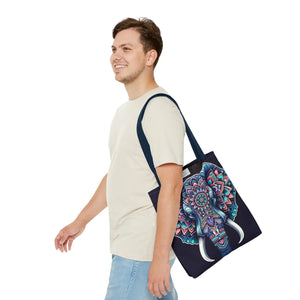 Mandala Print Tote Bag - Elephant Pattern 3 Sizes - Dipaliz - Bags
