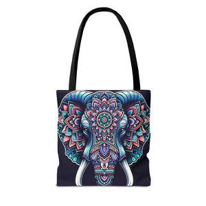 Mandala Print Tote Bag - Elephant Pattern 3 Sizes - Dipaliz - Bags