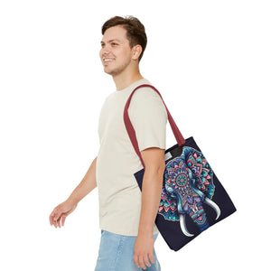 Mandala Print Tote Bag - Elephant Pattern 3 Sizes - Dipaliz - Bags