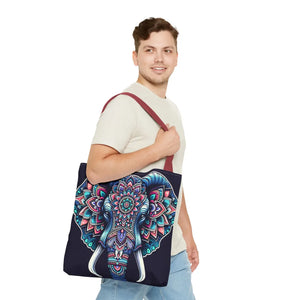 Mandala Print Tote Bag - Elephant Pattern 3 Sizes - Dipaliz - Bags