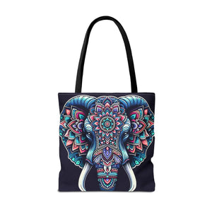 Mandala Print Tote Bag - Elephant Pattern 3 Sizes - Dipaliz - Bags