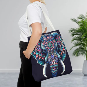 Mandala Print Tote Bag - Elephant Pattern 3 Sizes - Dipaliz - Bags