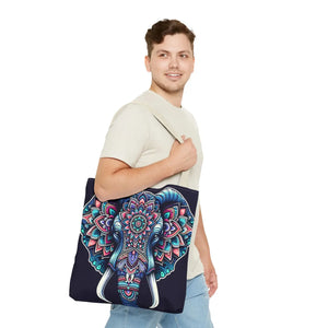 Mandala Print Tote Bag - Elephant Pattern 3 Sizes - Dipaliz - Bags
