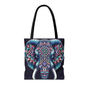 Mandala Print Tote Bag - Elephant Pattern 3 Sizes - Dipaliz - Bags