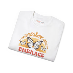 Unisex Butterfly Tee - Ultra Cotton Embrace Change - Dipaliz - T-shirts