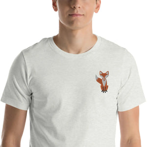 Embroidered Fox T-shirt - Unisex Eco-friendly Gift - Dipaliz