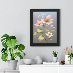 Vibrant Framed Vertical Poster - Pink Morning Glory - Dipaliz - Posters Prints & Visual Artwork